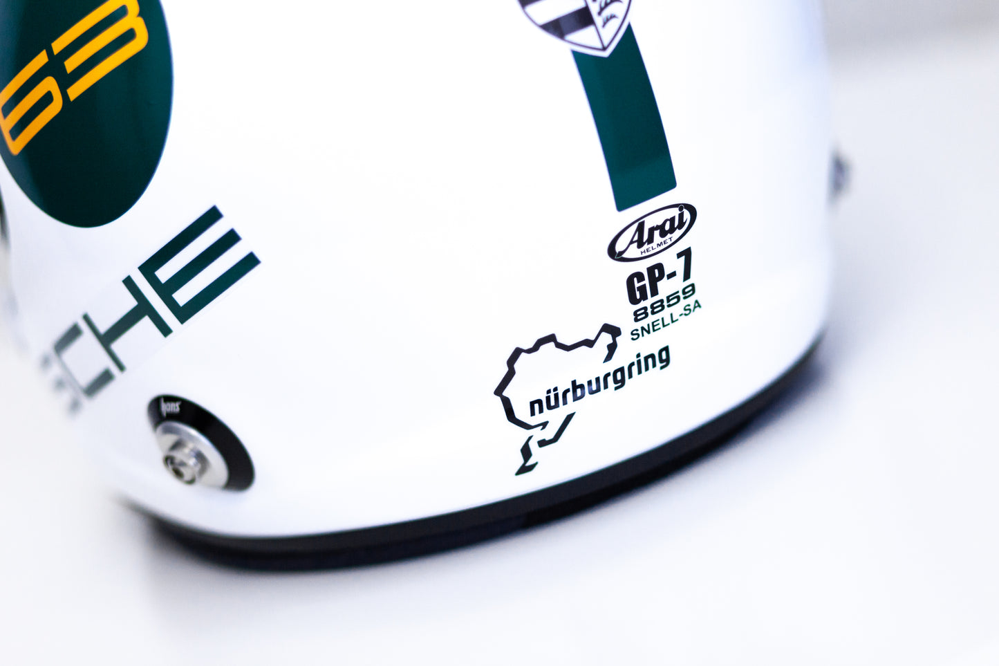 PORSCHE Challenge Helmet Sticker Pack Color Scheme #2 GREEN (design pack) (Karting, Motorsport, Moto)