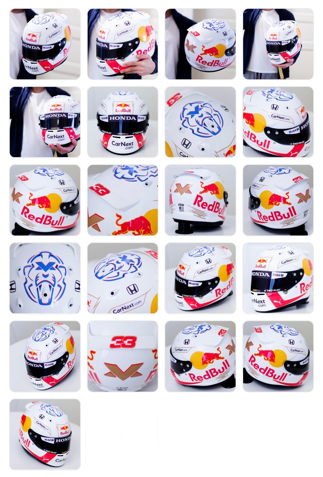 RB MV 2021 Sticker Kit for helmet (design pack) (Karting, Motorsport, Moto)