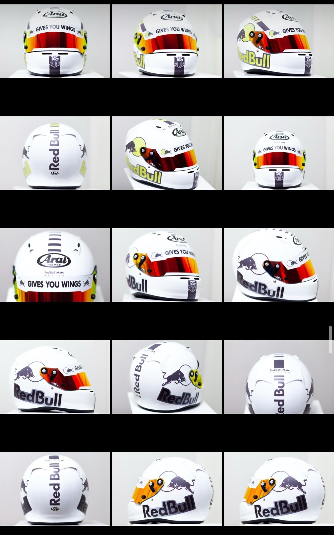 RB Sticker Kit for helmet Coloe Scheme #3 Yellow (design pack) (Karting, Motorsport, Moto)