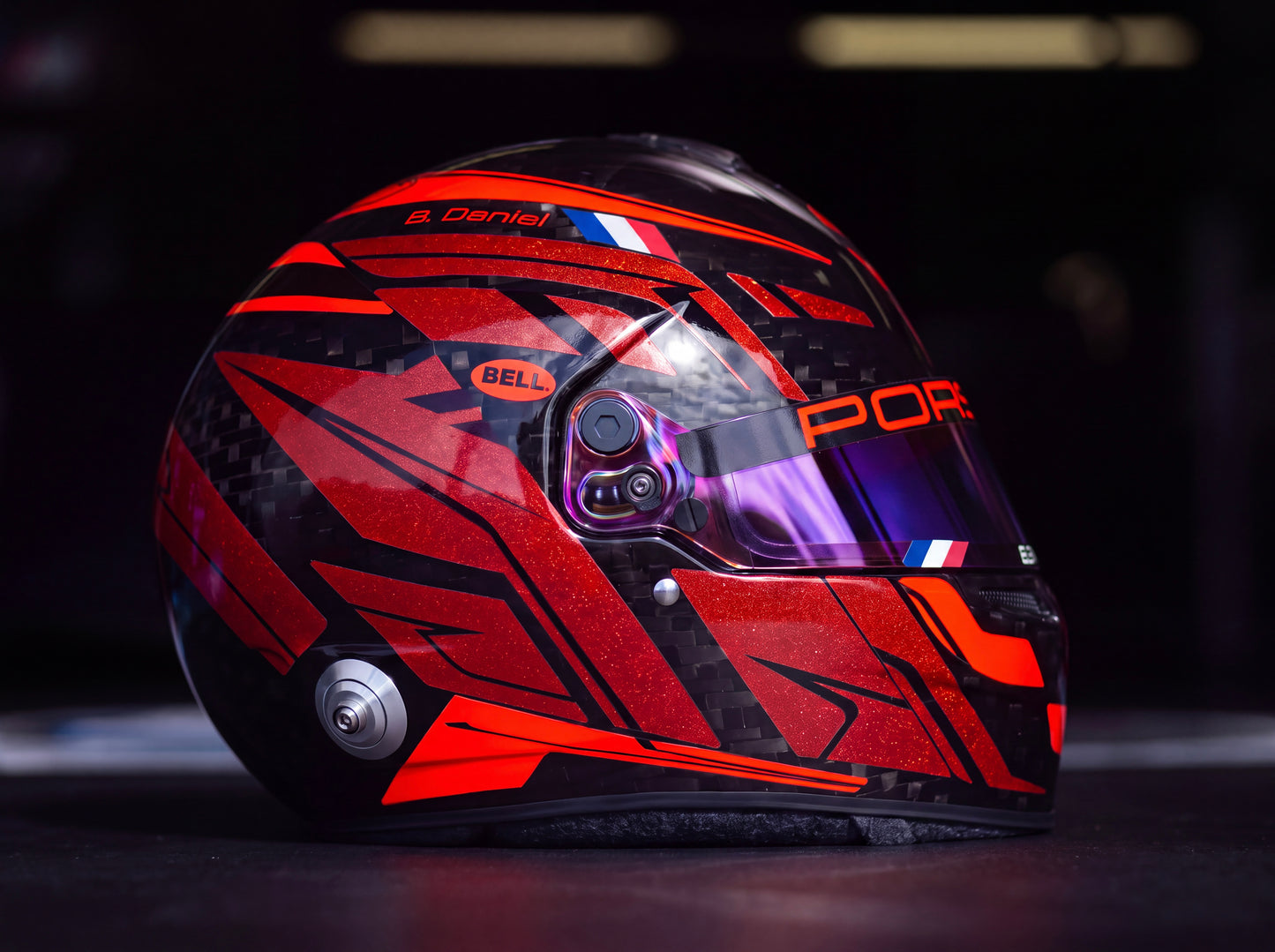 OMEGA Sticker Kit for helmet Color Scheme #4 with Glitter & Fluo (design pack) (Karting, Motorsport, Moto)