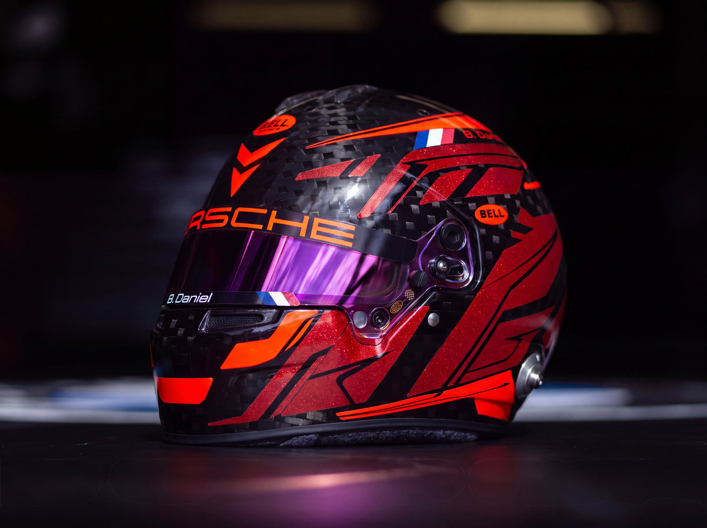 OMEGA Sticker Kit for helmet Color Scheme #4 with Glitter & Fluo (design pack) (Karting, Motorsport, Moto)
