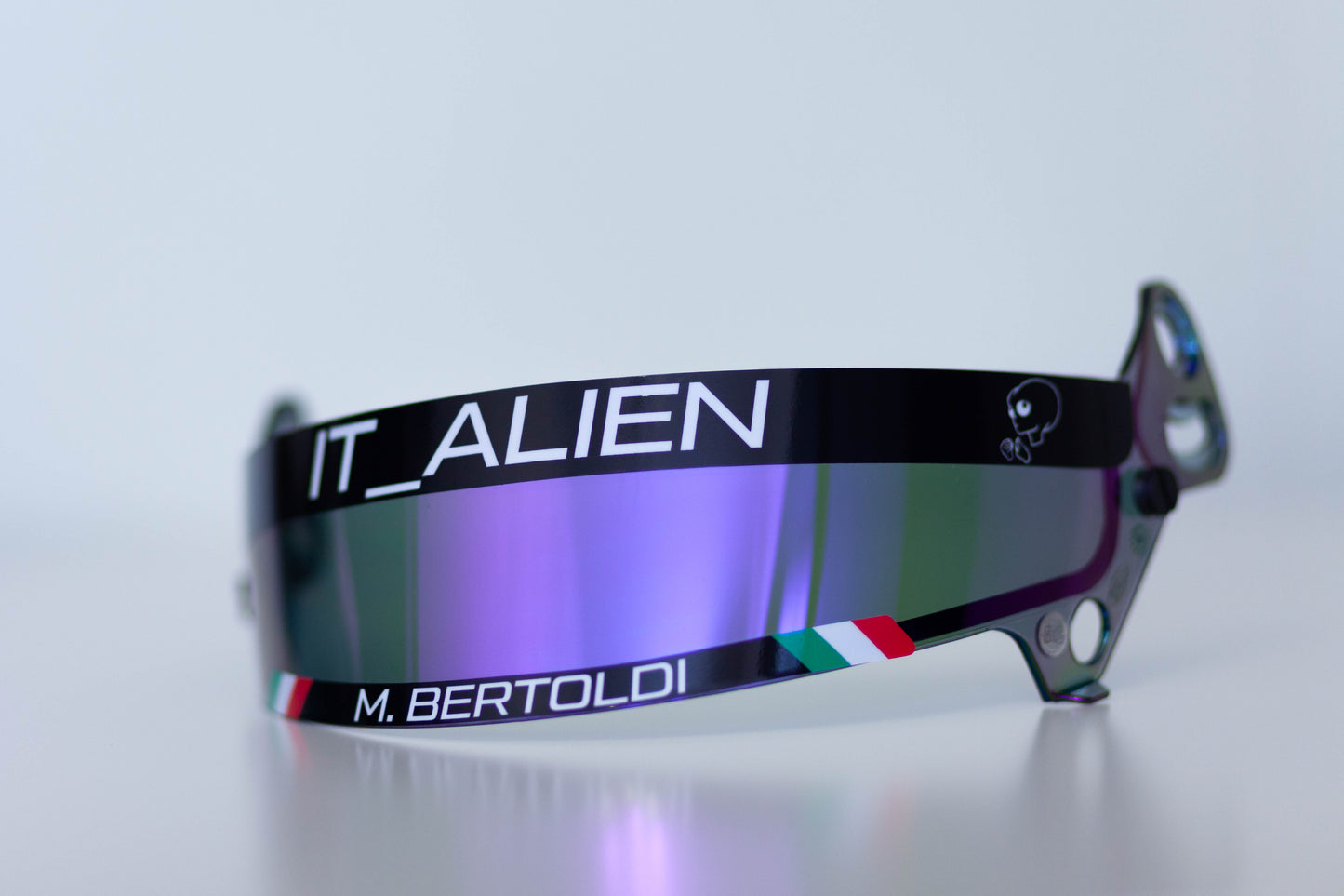 ITALIEN visor stripe for helmet in Metal (design pack) (Karting, Motorsport, Moto)