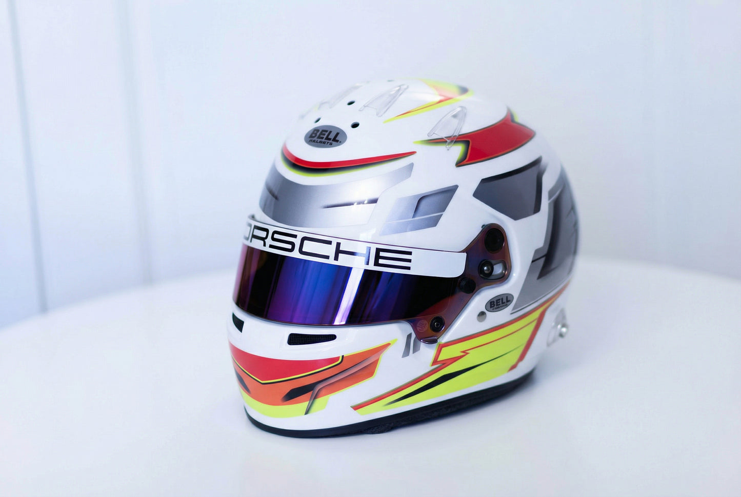 ALPHA Sticker Kit for helmet Color Scheme #7 with metal Silver (design pack) (Karting, Motorsport, Moto)