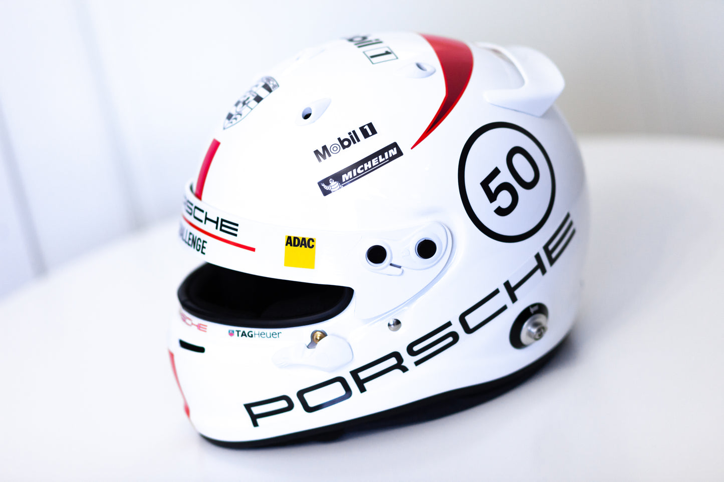 PORSCHE Challenge Helmet Sticker Pack Color Scheme #1 RED (design pack) (Karting, Motorsport, Moto)