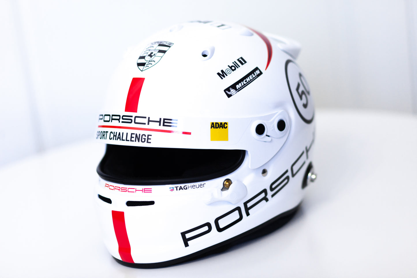 PORSCHE Challenge Helmet Sticker Pack Color Scheme #1 RED (design pack) (Karting, Motorsport, Moto)