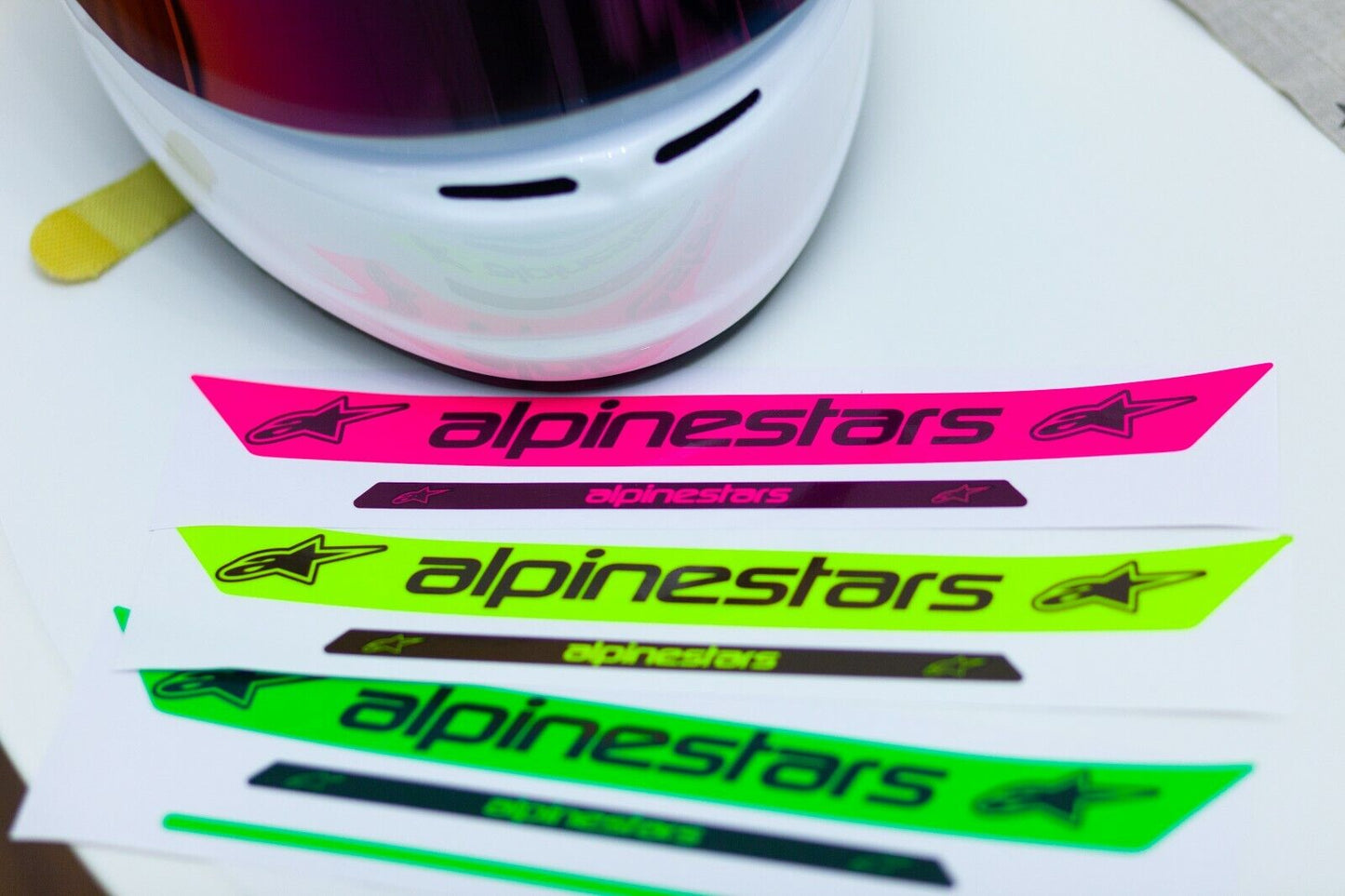 Alpinestars Helmet Visor Fluor Sticker (Karting, Motorsport, Moto)