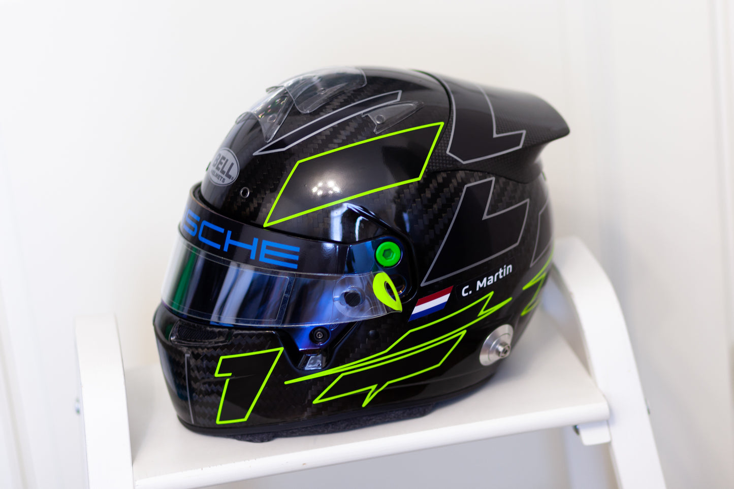 SEBRING Stickers with part FLUO for helmet Color scheme #1 with Name&Flag (design pack) (Karting, Motorsport, Moto)