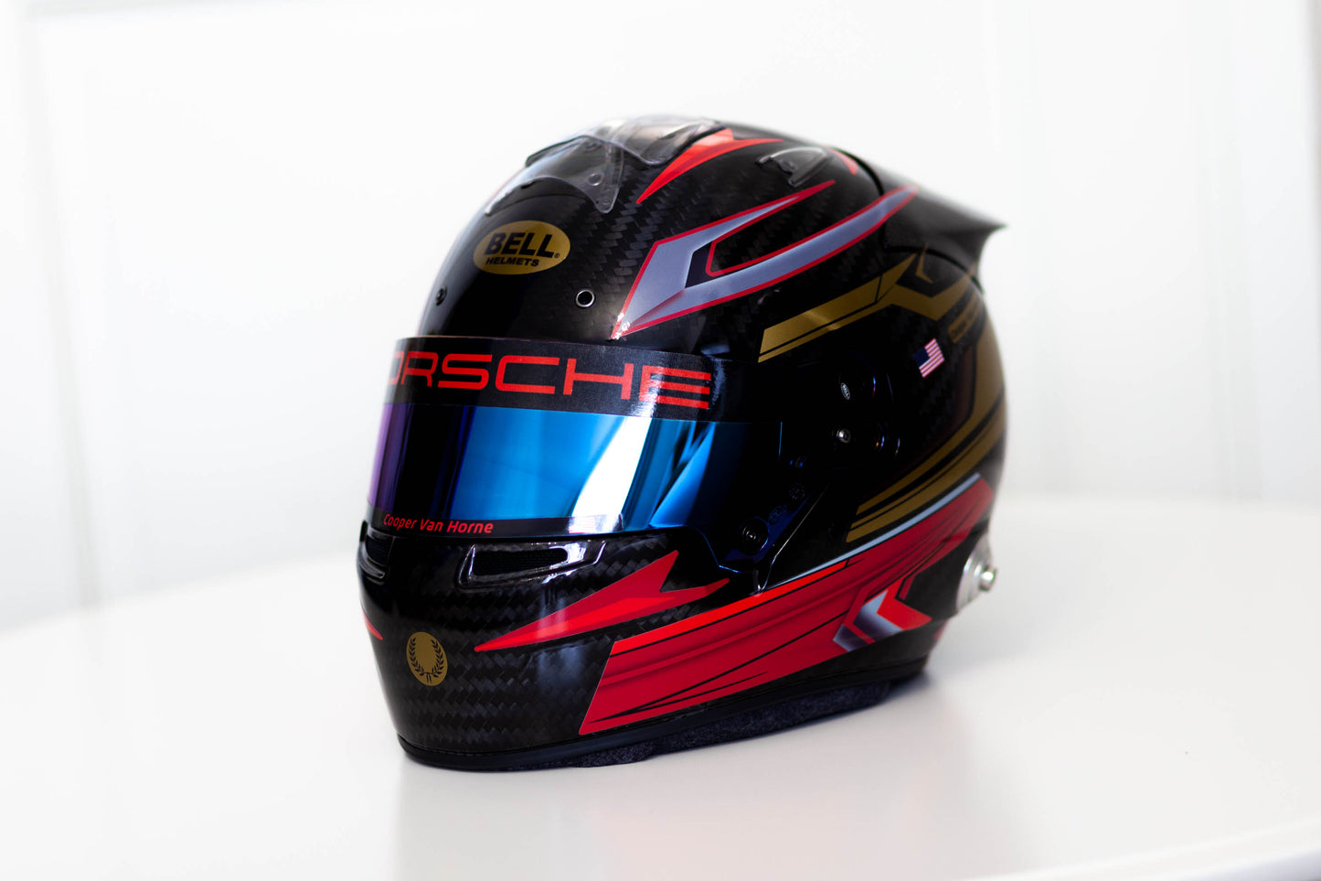 MUGELLO Stickers for helmet Color scheme #5 with Names&Flag and Metal (design pack) (Karting, Motorsport, Moto)