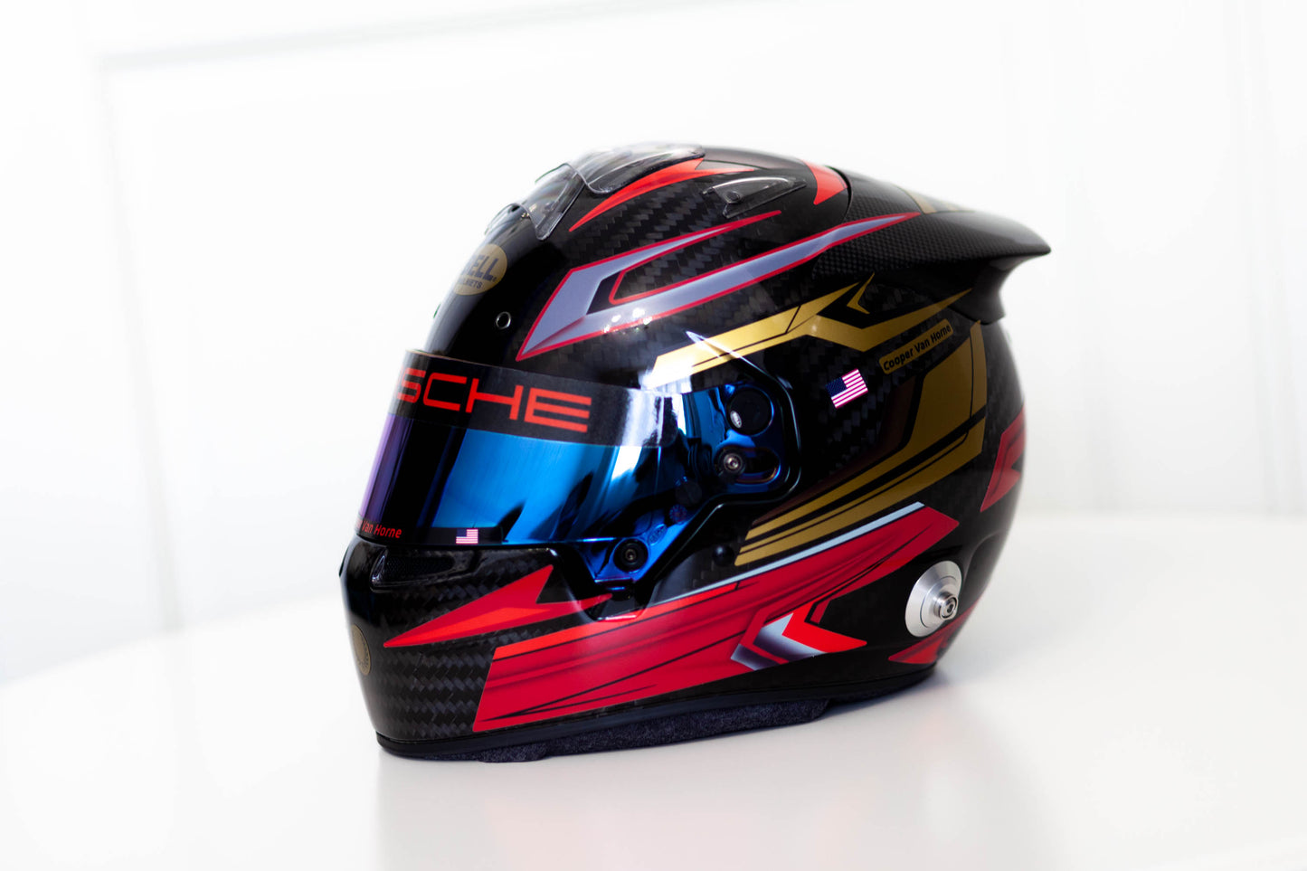 MUGELLO Stickers for helmet Color scheme #5 with Names&Flag and Metal (design pack) (Karting, Motorsport, Moto)