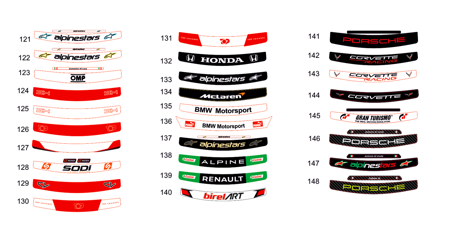 Alpinestars Supertech R10 Helmet visor Sticker (Karting, Motorsport)