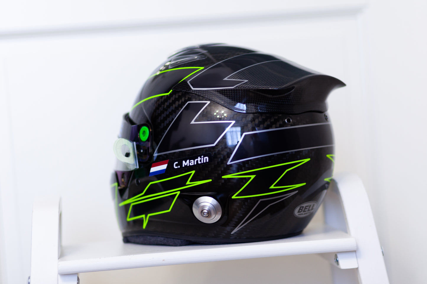 SEBRING Stickers with part FLUO for helmet Color scheme #1 with Name&Flag (design pack) (Karting, Motorsport, Moto)