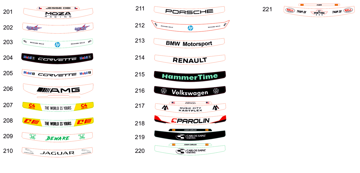 Alpinestars Supertech R10 Helmet visor Sticker (Karting, Motorsport)