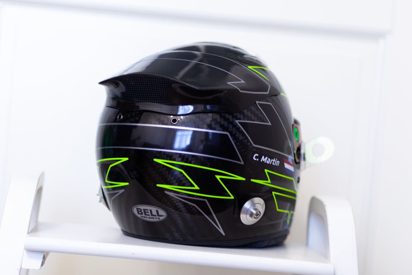 SEBRING Stickers with part FLUO for helmet Color scheme #1 with Name&Flag (design pack) (Karting, Motorsport, Moto)