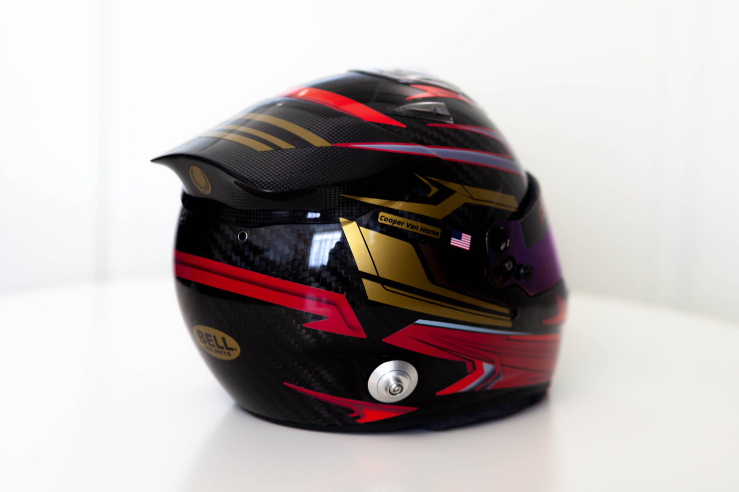 MUGELLO Stickers for helmet Color scheme #5 with Names&Flag and Metal (design pack) (Karting, Motorsport, Moto)
