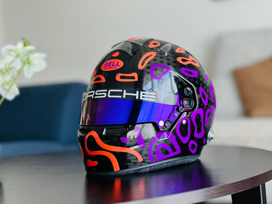 PLASMA Sticker Kit for helmet in Color scheme #2 with part FLUO (design pack) (Karting, Motorsport, Moto)