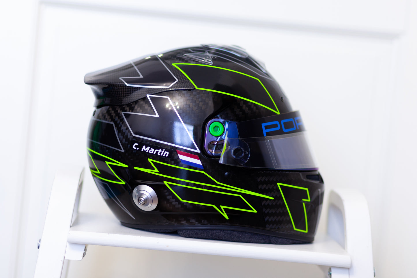 SEBRING Stickers with part FLUO for helmet Color scheme #1 with Name&Flag (design pack) (Karting, Motorsport, Moto)