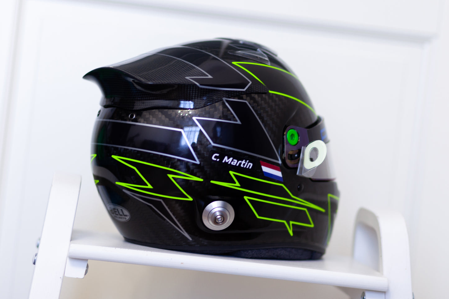 SEBRING Stickers with part FLUO for helmet Color scheme #1 with Name&Flag (design pack) (Karting, Motorsport, Moto)