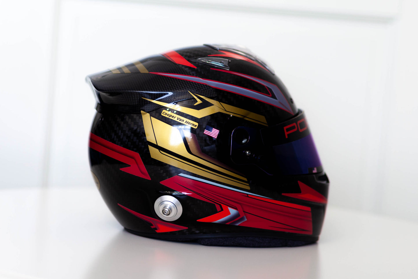 MUGELLO Stickers for helmet Color scheme #5 with Names&Flag and Metal (design pack) (Karting, Motorsport, Moto)