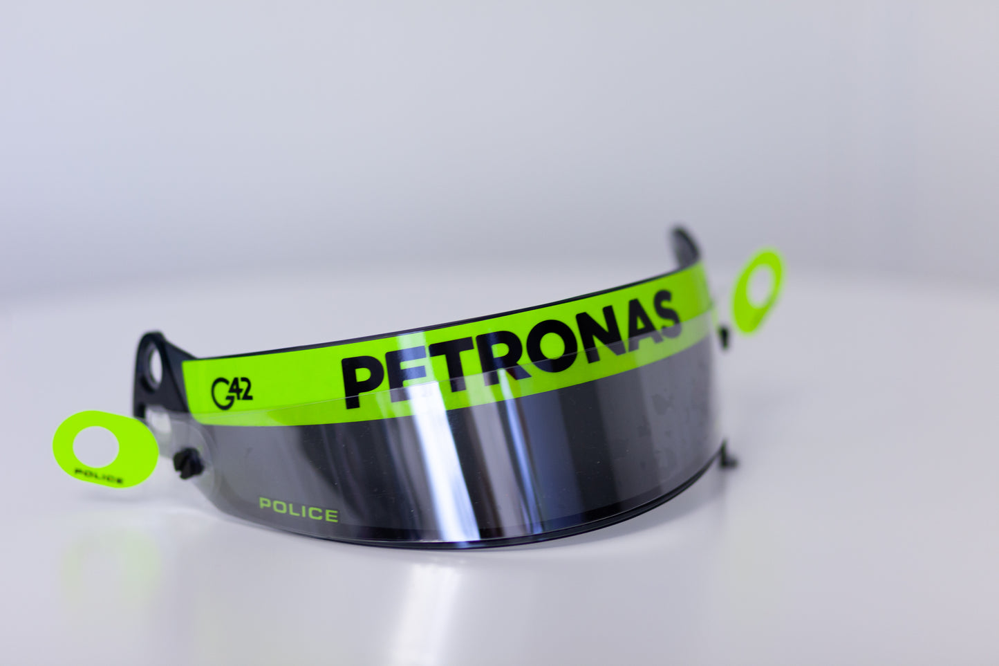 F1 LH44 PETRONAS FLUO KIT of visor stickers & Tear off Stickers (Karting, Motorsport, Moto)