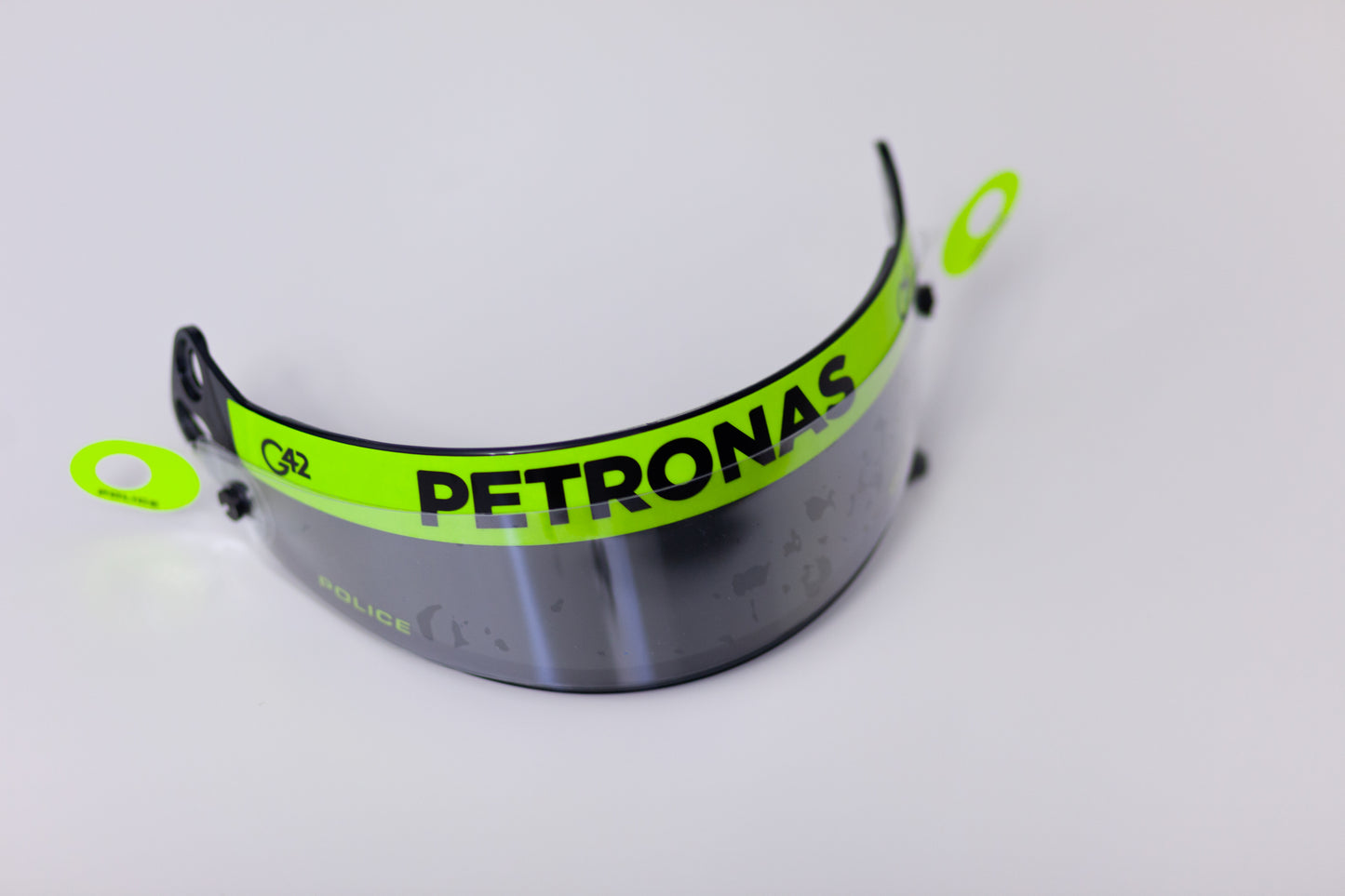 F1 LH44 PETRONAS FLUO KIT of visor stickers & Tear off Stickers (Karting, Motorsport, Moto)
