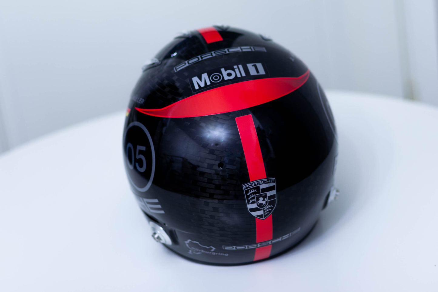PORSCHE Challenge Helmet Sticker Pack Color Scheme #4 RED-SILVER Metal (design pack) (Karting, Motorsport, Moto)