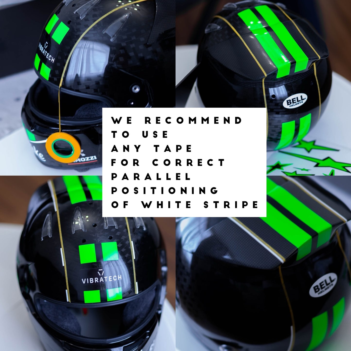 HULK Sticker Kit with part FLUO for helmet v.2 (design pack) (Karting, Motorsport, Moto)