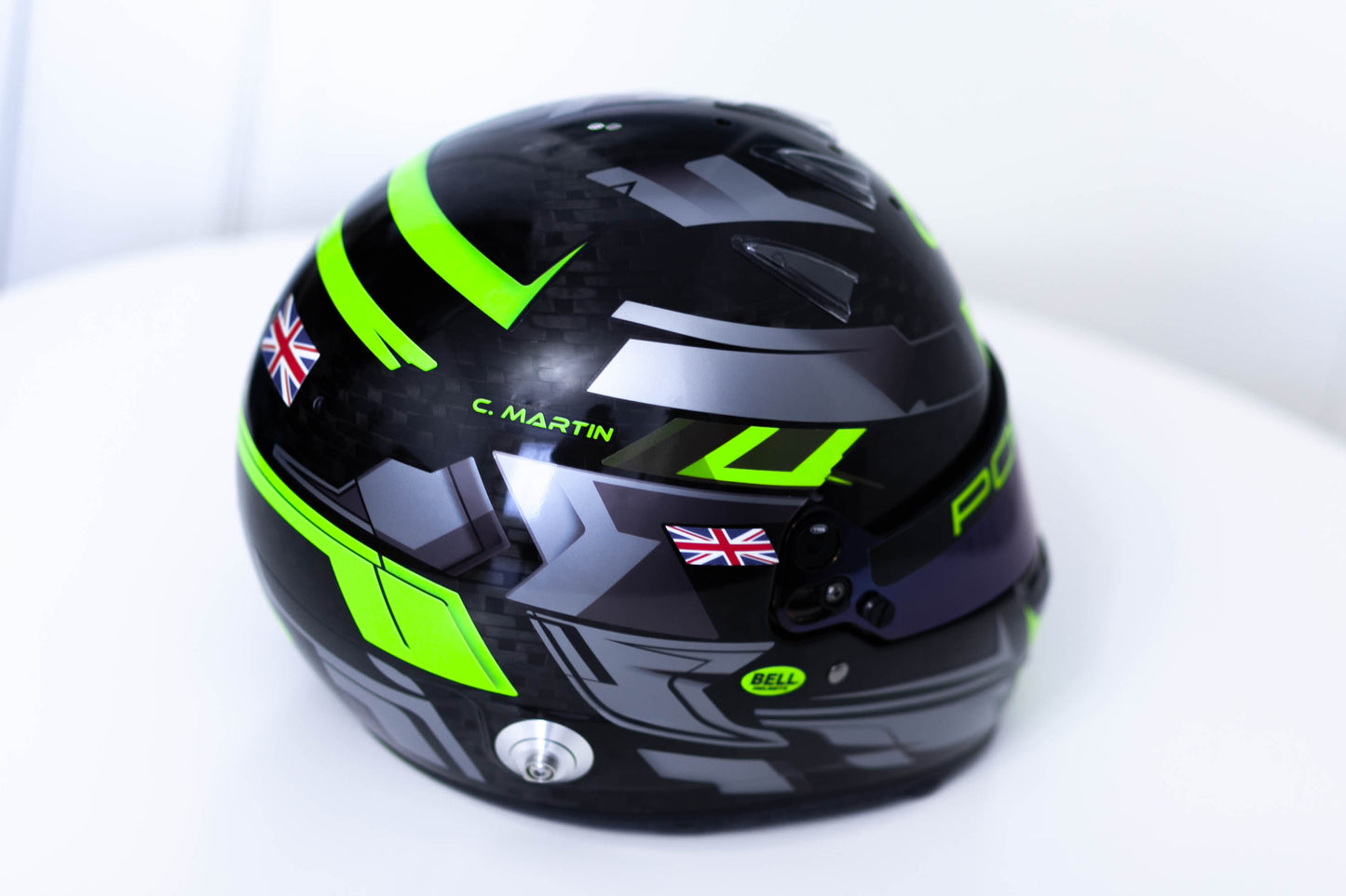 LONATO Sticker Kit for helmet Color Scheme #5 FLUO BLACK helmet (design pack) (Karting, Motorsport, Moto)