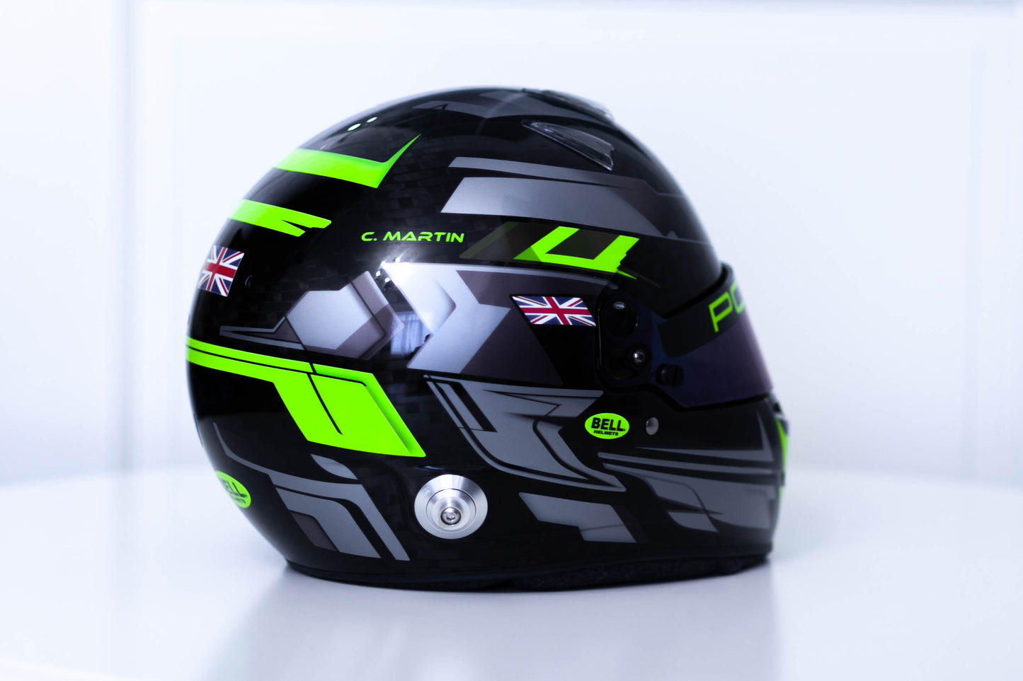 LONATO Sticker Kit for helmet Color Scheme #5 FLUO BLACK helmet (design pack) (Karting, Motorsport, Moto)