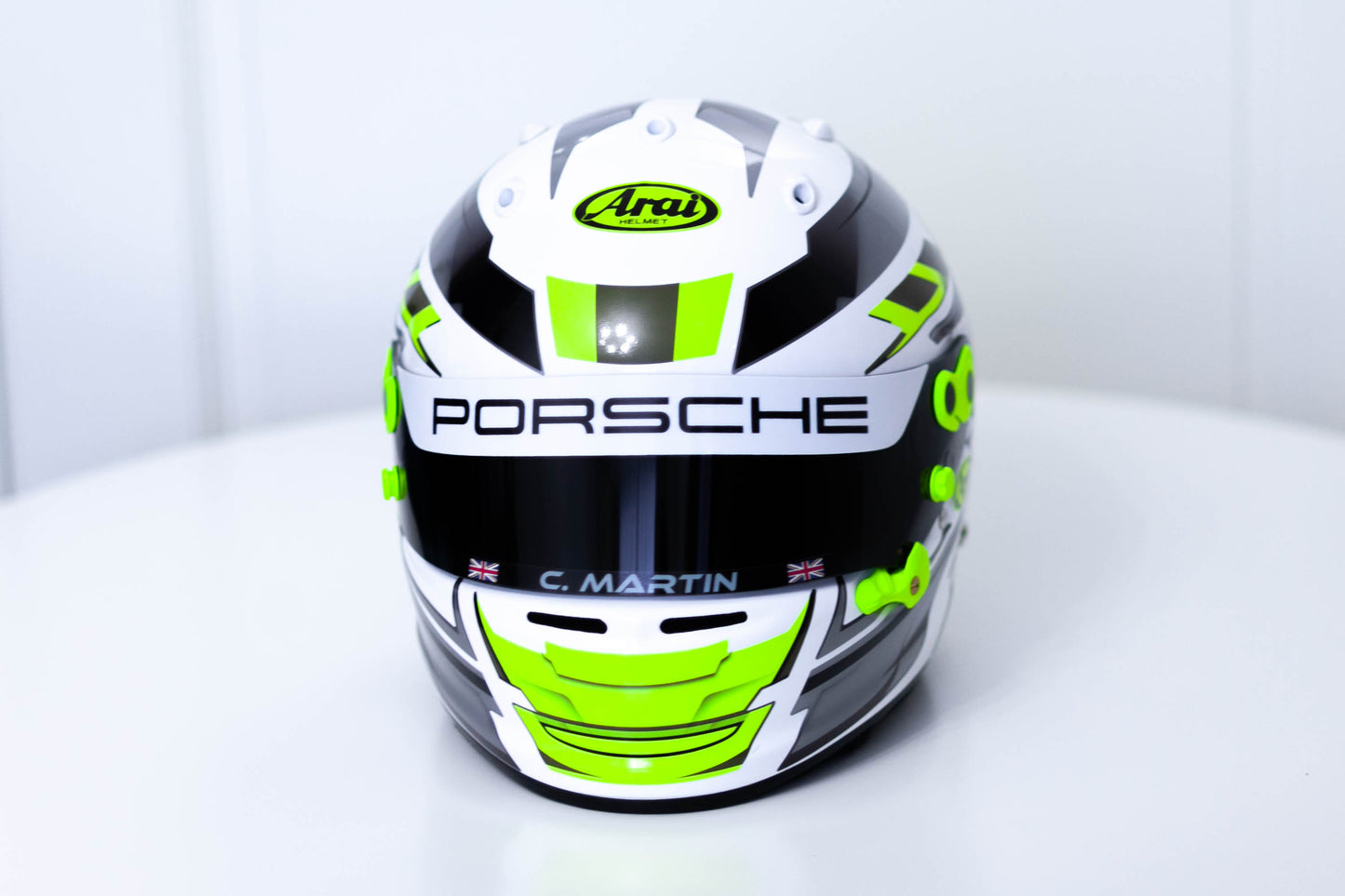 LONATO Sticker Kit for helmet Color Scheme #4 FLUO WHITE helmet (design pack) (Karting, Motorsport, Moto)