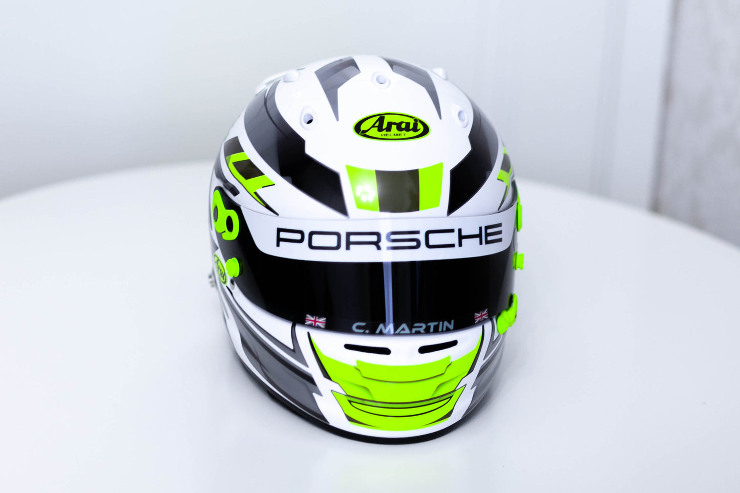 LONATO Sticker Kit for helmet Color Scheme #4 FLUO WHITE helmet (design pack) (Karting, Motorsport, Moto)