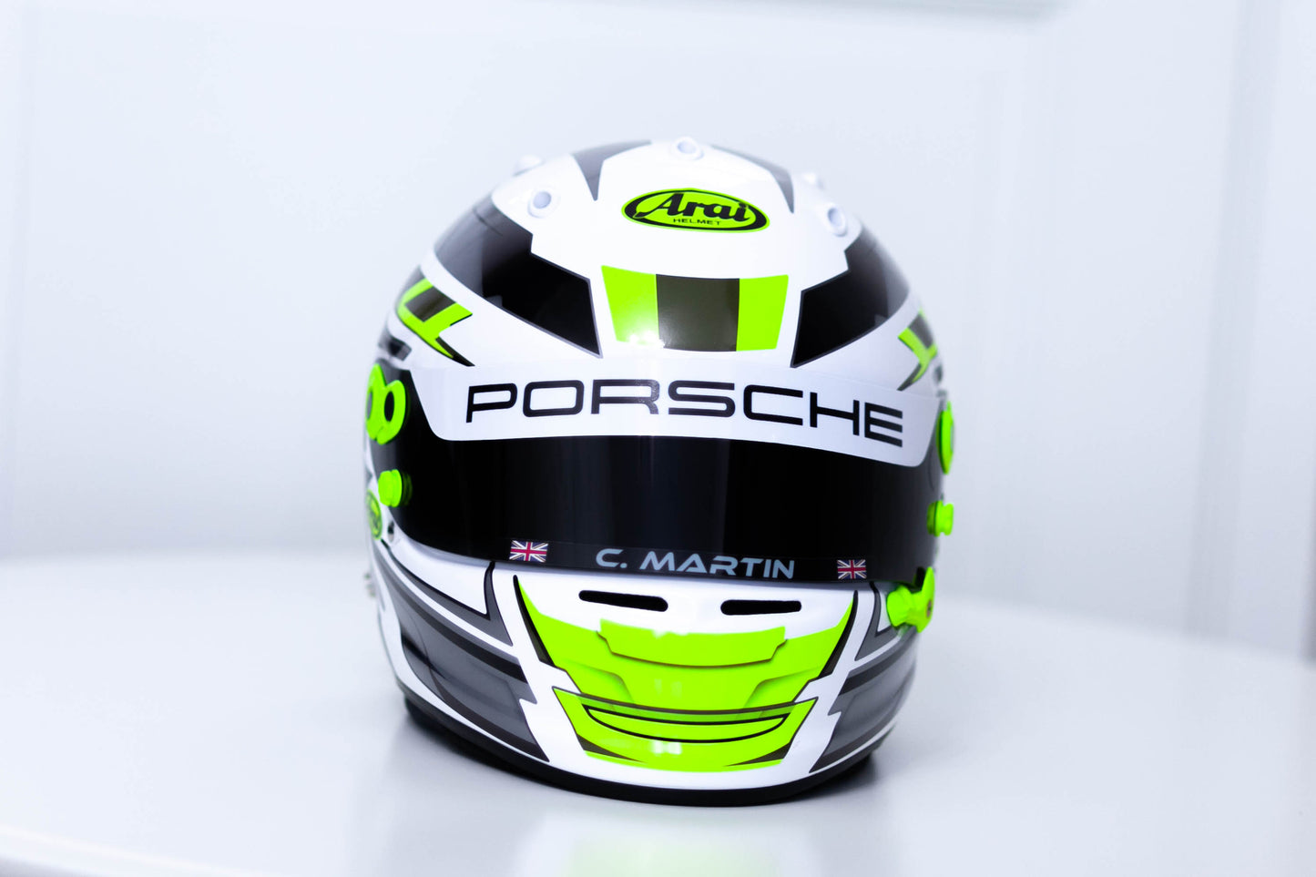 LONATO Sticker Kit for helmet Color Scheme #4 FLUO WHITE helmet (design pack) (Karting, Motorsport, Moto)