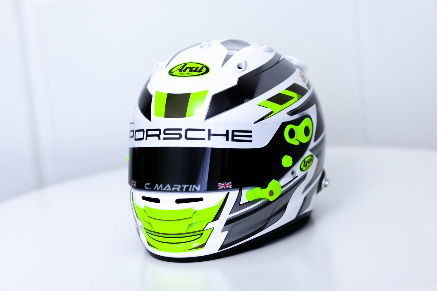 LONATO Sticker Kit for helmet Color Scheme #4 FLUO WHITE helmet (design pack) (Karting, Motorsport, Moto)