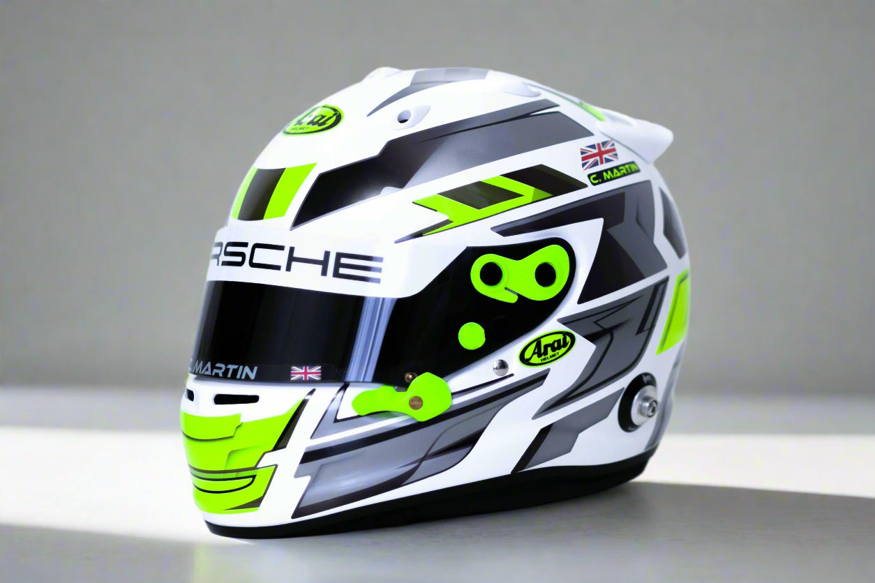 LONATO Sticker Kit for helmet Color Scheme #4 FLUO WHITE helmet (design pack) (Karting, Motorsport, Moto)