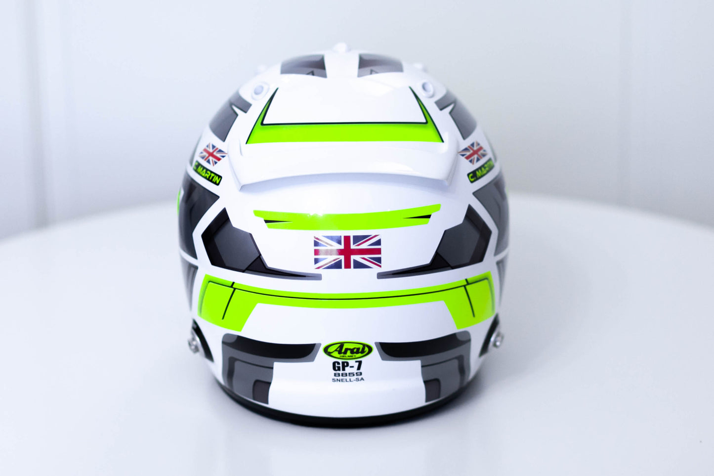LONATO Sticker Kit for helmet Color Scheme #4 FLUO WHITE helmet (design pack) (Karting, Motorsport, Moto)