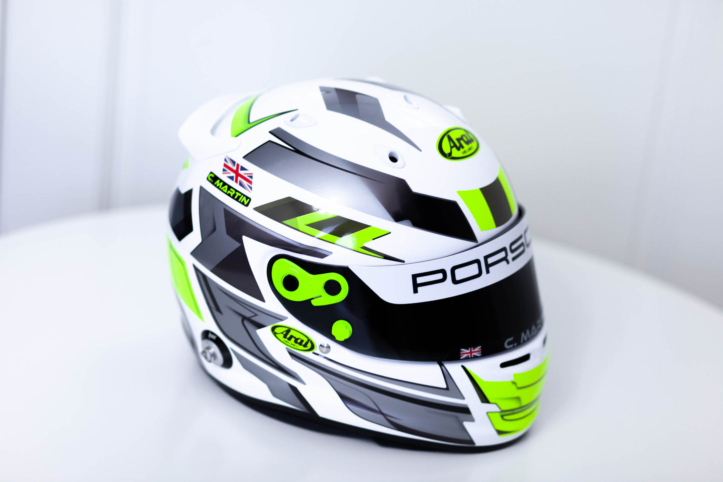 LONATO Sticker Kit for helmet Color Scheme #4 FLUO WHITE helmet (design pack) (Karting, Motorsport, Moto)