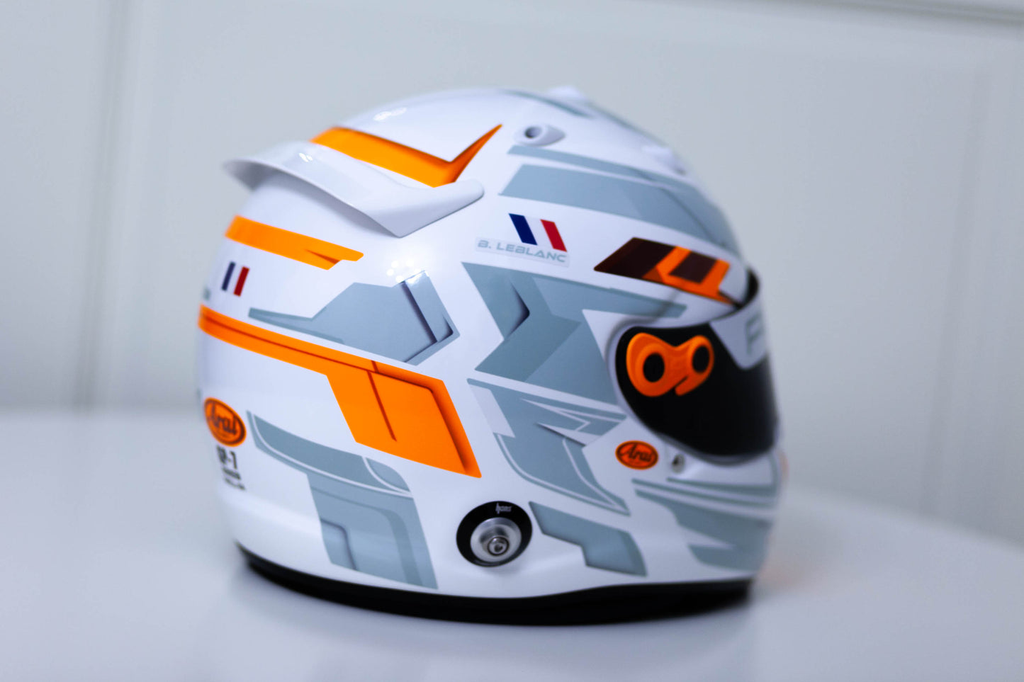 LONATO Sticker Kit for helmet Color Scheme #6 FLUO WHITE helmet (design pack) (Karting, Motorsport, Moto)