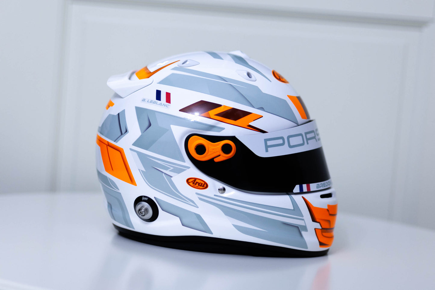 LONATO Sticker Kit for helmet Color Scheme #6 FLUO WHITE helmet (design pack) (Karting, Motorsport, Moto)