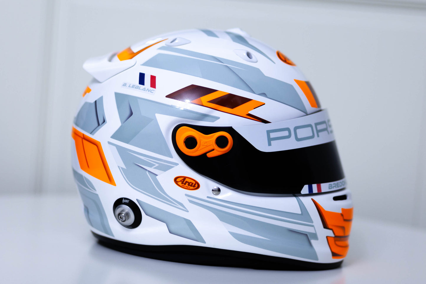 LONATO Sticker Kit for helmet Color Scheme #6 FLUO WHITE helmet (design pack) (Karting, Motorsport, Moto)