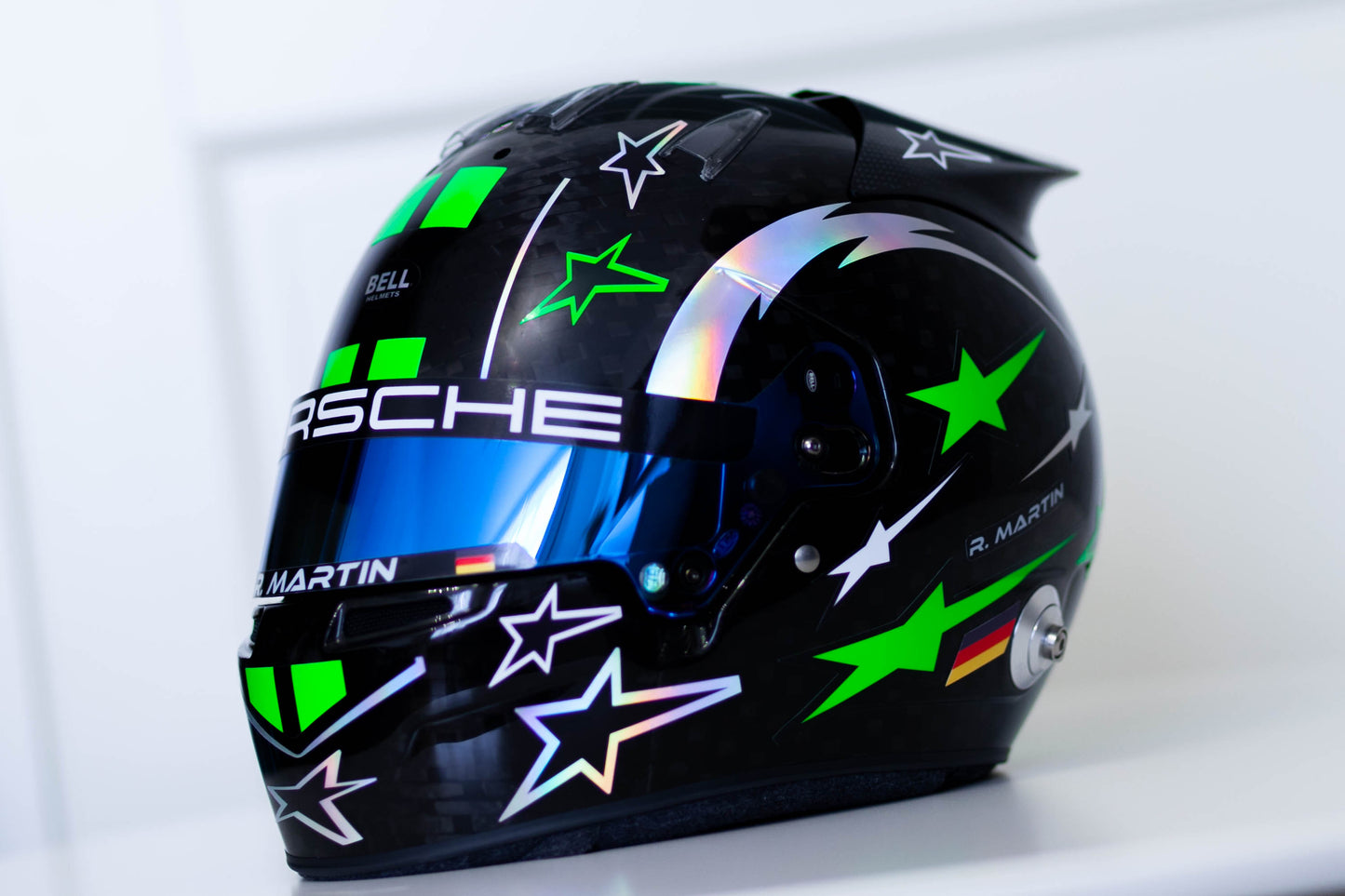 HULK Sticker Kit with part FLUO for helmet v.2 (design pack) (Karting, Motorsport, Moto)