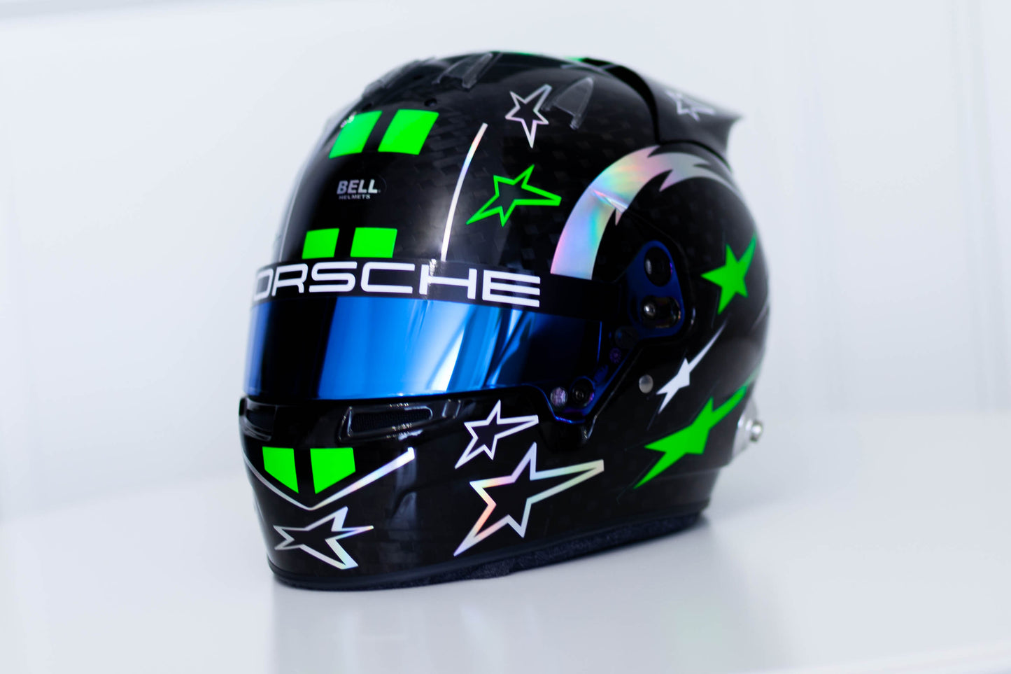 HULK Sticker Kit with part FLUO for helmet v.2 (design pack) (Karting, Motorsport, Moto)