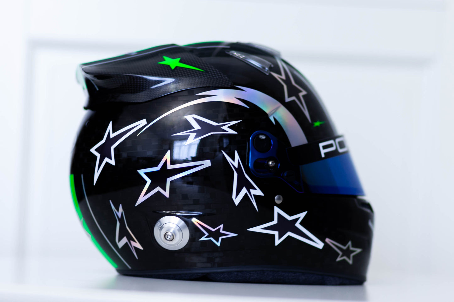 HULK Sticker Kit with part FLUO for helmet v.2 (design pack) (Karting, Motorsport, Moto)