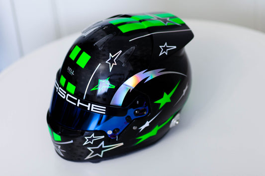 HULK Sticker Kit with part FLUO for helmet v.2 (design pack) (Karting, Motorsport, Moto)