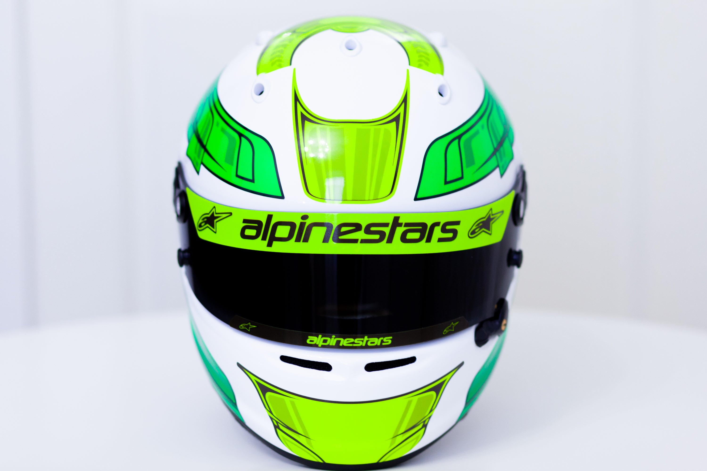 CHAMPION FLUOR Stickers for helmet (design pack) (Karting, Motorsport ...