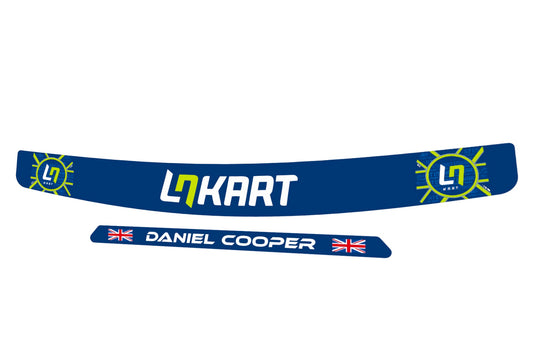 LANDO KART Sticker Kit for visor (Karting, Motorsport, Moto)