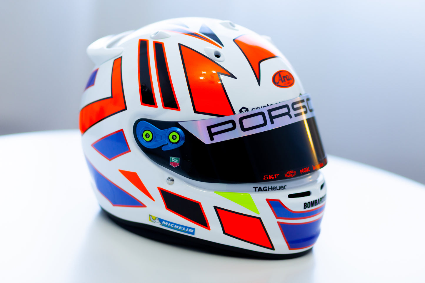 MONZA Stickers with part FLUO for helmet (design pack+sponsor kit) (Karting, Motorsport)