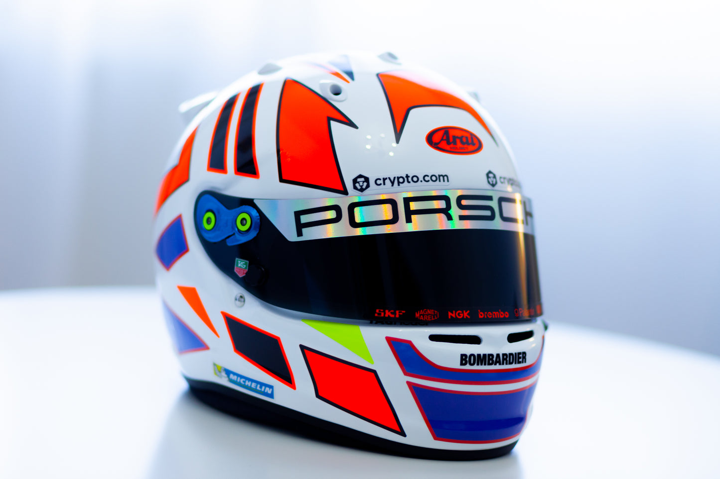 MONZA Stickers with part FLUO for helmet (design pack+sponsor kit) (Karting, Motorsport)