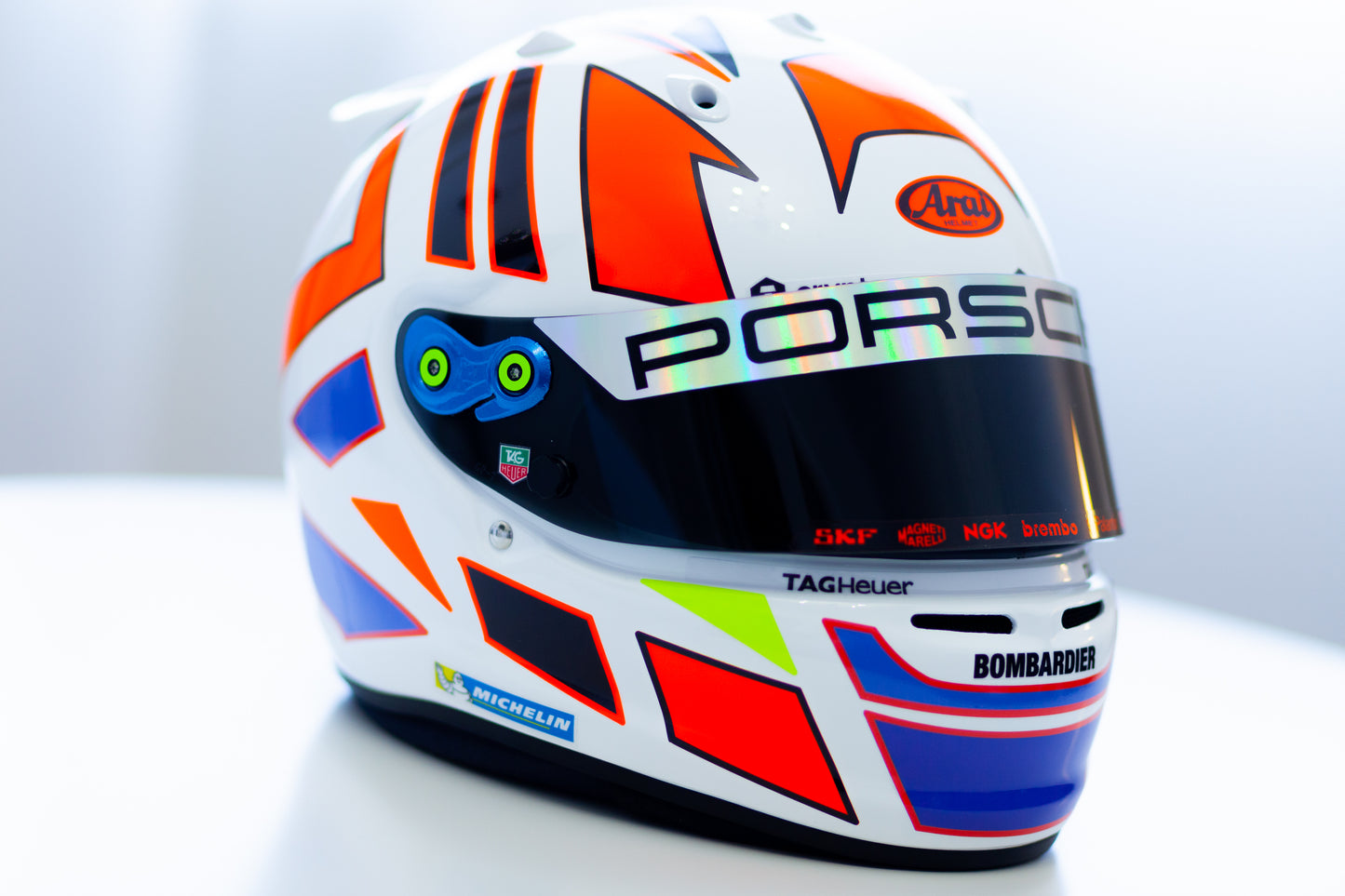MONZA Stickers with part FLUO for helmet (design pack+sponsor kit) (Karting, Motorsport)
