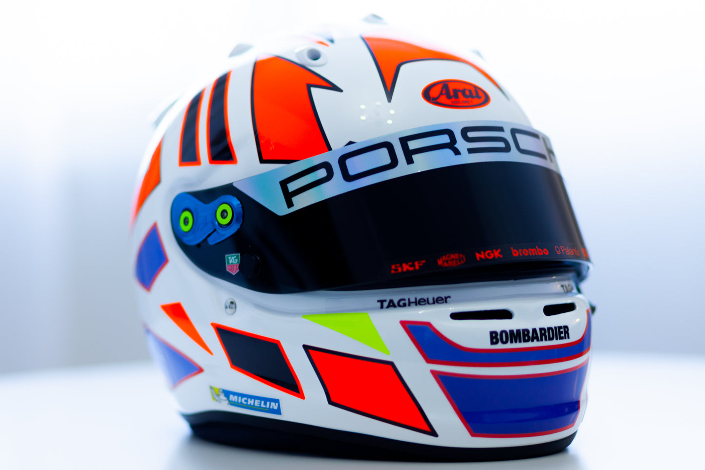MONZA Stickers with part FLUO for helmet (design pack+sponsor kit) (Karting, Motorsport)