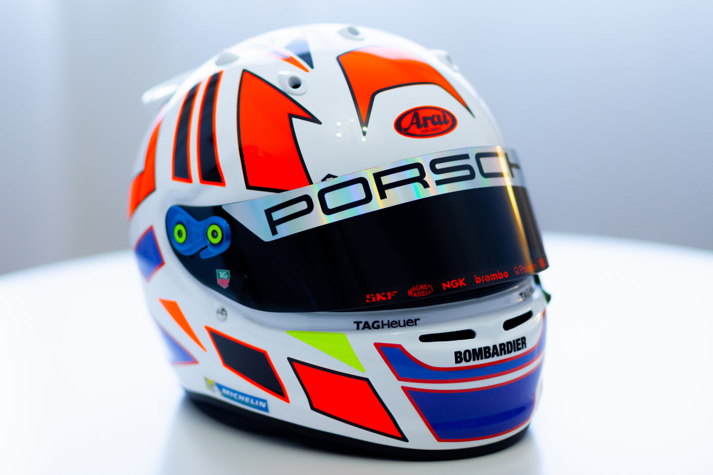 MONZA Stickers with part FLUO for helmet (design pack+sponsor kit) (Karting, Motorsport)