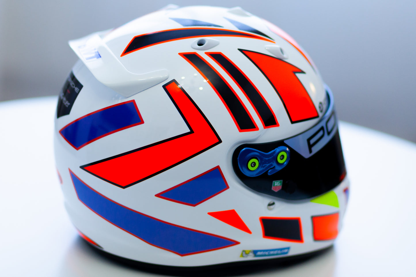 MONZA Stickers with part FLUO for helmet (design pack+sponsor kit) (Karting, Motorsport)